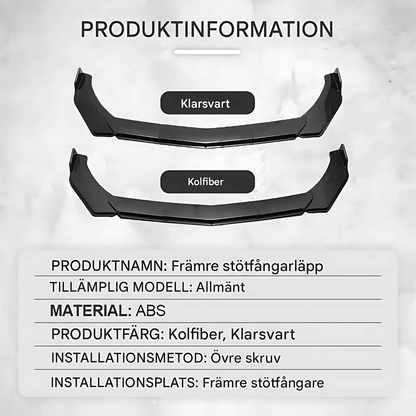 FlexGuard - BumperKit för Bil | Justerbart Stötfångarskydd i 5 Delar med Racingstil