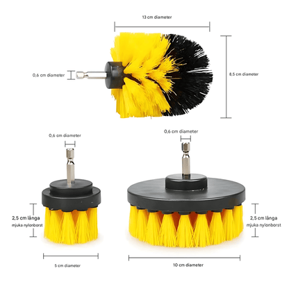 DrillScrub - Car Brush for Drill Machine | Nylon Cleaning Brush for Tires, Seats and Interior