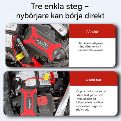 PowerBoost – Bærbar jumpstarter, powerbank og LED-belysning med 99 800 mAh kapasitet