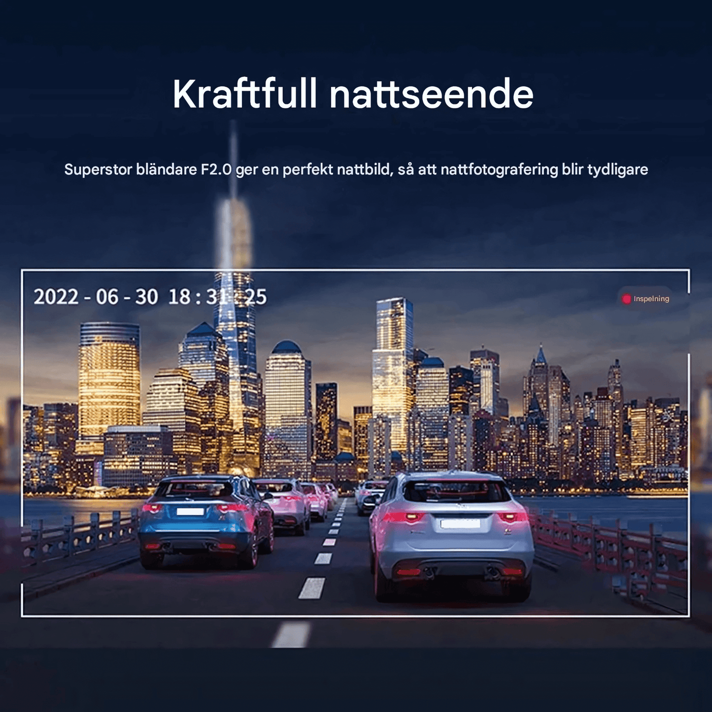RoadSight – 1080P WiFi Dashcam med Nattläge, Rörelsedetektering & 24h Parkeringsövervakning