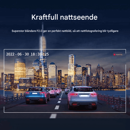 RoadSight – 1080P WiFi Dashcam med Nattläge, Rörelsedetektering & 24h Parkeringsövervakning