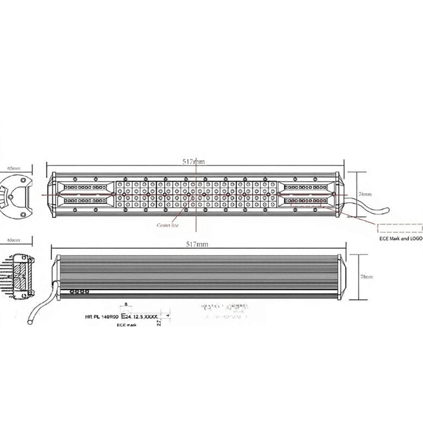 UrbanBeam 2.0 – 20" LED Ramp med 4ROW+2ROW Teknik, CREE-Dioder, E-Märkning