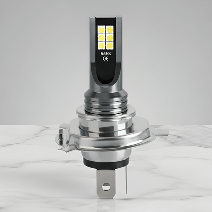 VividLux - 2 LED-ajovalopolttimot valkoisella tai kultaisella valolla 12SMD 3030, 360 ° valaistus ja universaali 12-24V-asennus autoihin