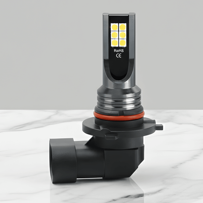 VividLux - 2 LED-ajovalopolttimot valkoisella tai kultaisella valolla 12SMD 3030, 360 ° valaistus ja universaali 12-24V-asennus autoihin