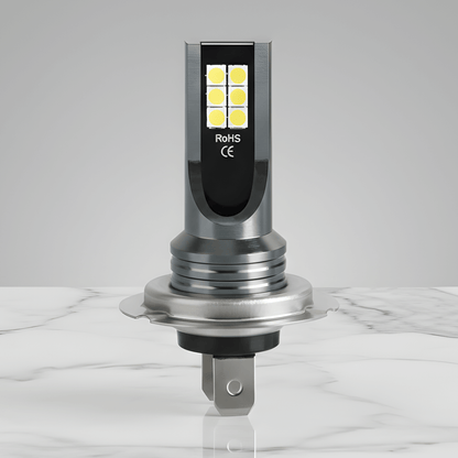 VividLux - 2 LED-ajovalopolttimot valkoisella tai kultaisella valolla 12SMD 3030, 360 ° valaistus ja universaali 12-24V-asennus autoihin