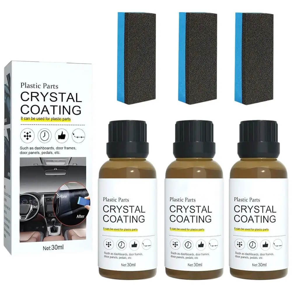 RenewWax - Bilplast Förnyelsemedel & Kristallvax - Långvarig 30ml Vätska för Bilunderhåll