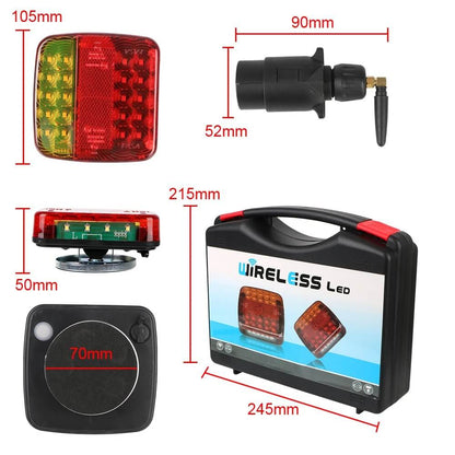 TrailGlow - Kraftiga LED-drivna Magnetiska Trådlösa Släpvagnsljus