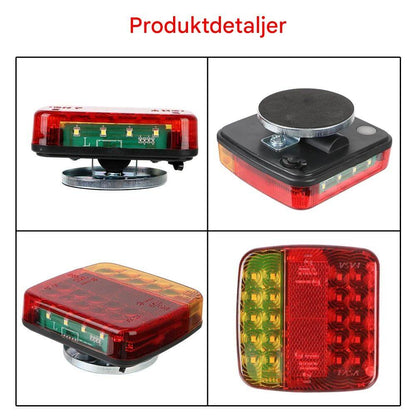 TrailGlow - Kraftiga LED-drivna Magnetiska Trådlösa Släpvagnsljus