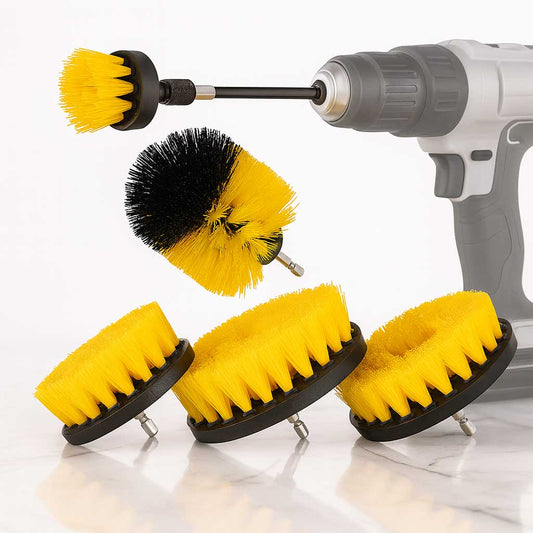 DrillScrub - Car Brush for Drill Machine | Nylon Cleaning Brush for Tires, Seats and Interior