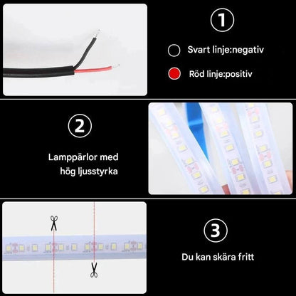 LumiStrip - Vanntett 150 cm LED DRL-lyslist for stilig bildekor